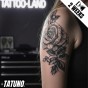 Tatuaż jagua półtrwały róża z pąkami