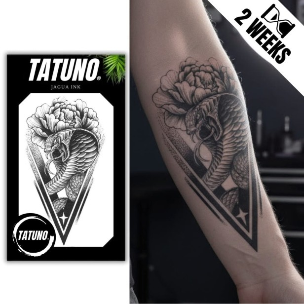 Tatuaż jagua półtrwały wąż kwiatowy